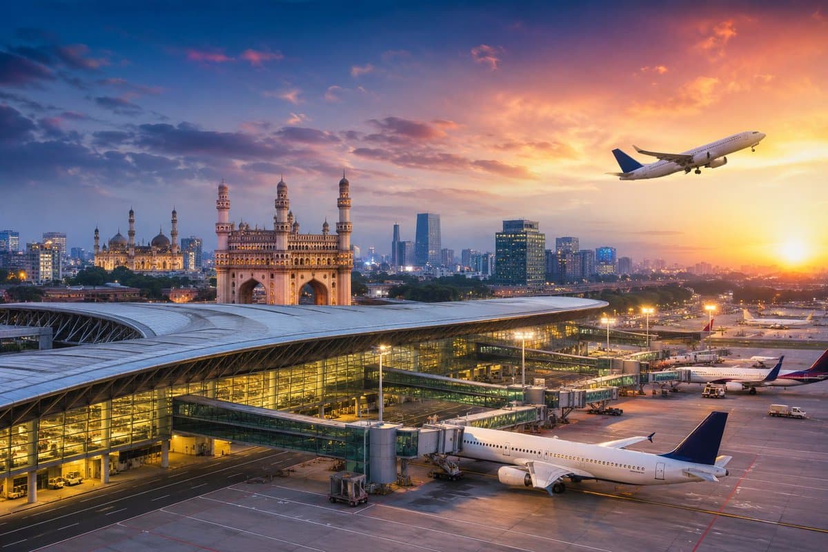 Nanded to Hyderabad Airport route preview